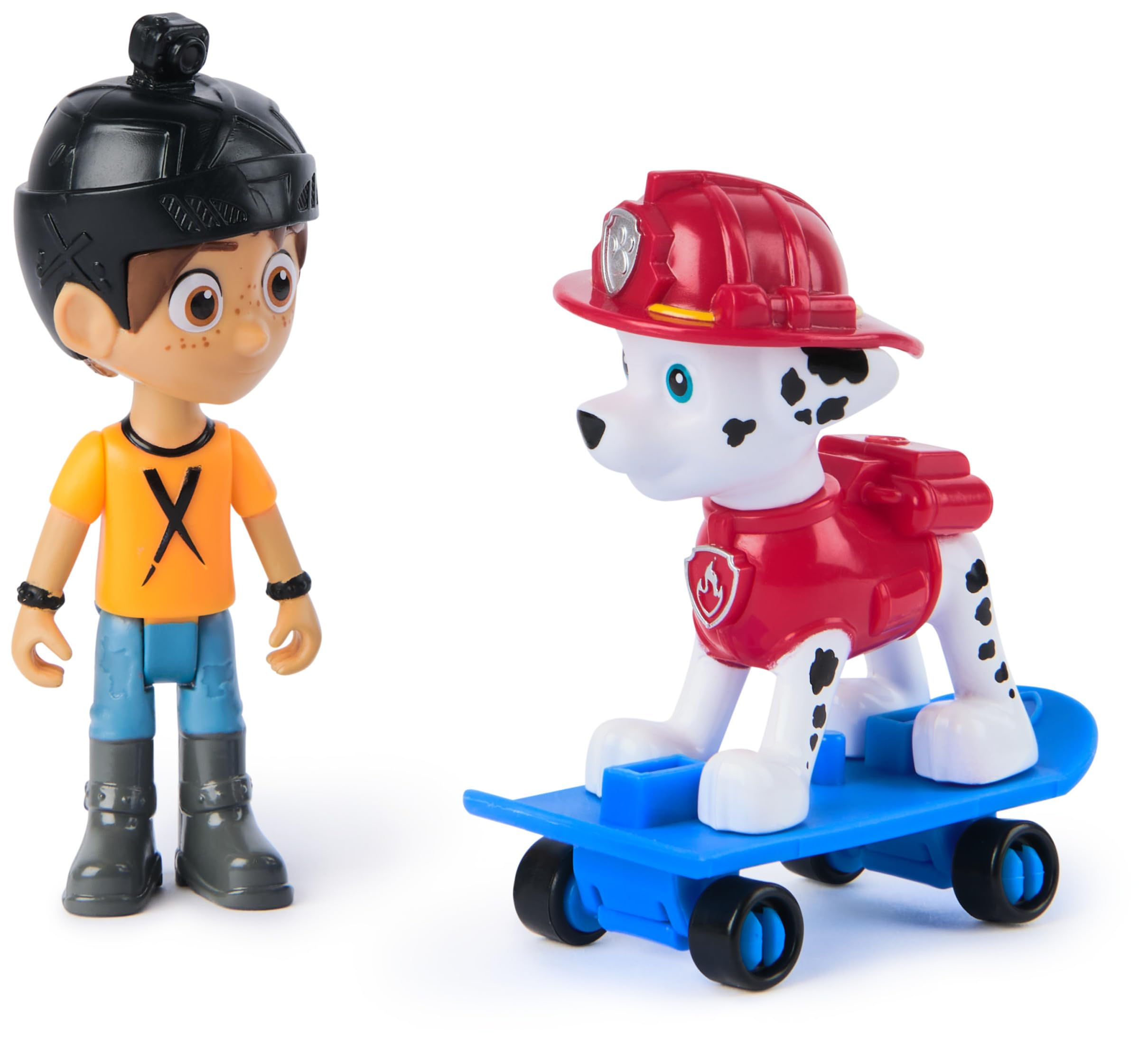 Paw Patrol Marshall and Daring Danny X Figures set with Skateboard, Kids Toys for Boys and Girls Aged 3 and Up - Image 4
