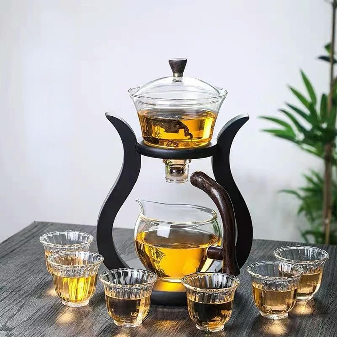 Ensemble de Tasses à thé Kung Fu, théière en Verre, théière à Aspiration Domestique, Salon, préparation du thé, Bouilloire Gaiwan
