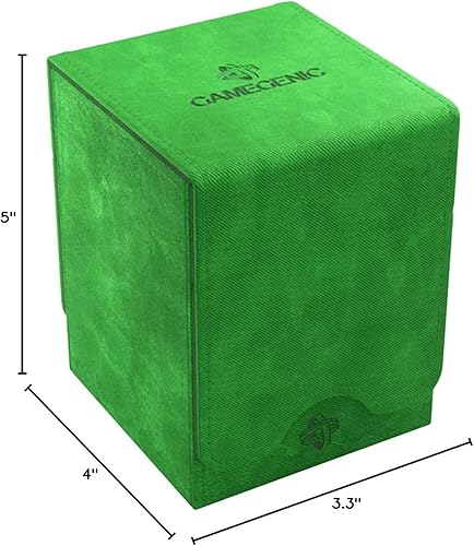 Miniatura 6 de Caja de cubierta GameGenic Squire XL Verde 100CT Almacenamiento de tarjetas TCG, OCG, CCG duradero y resistente Compatible con Pokemon, Yugioh,