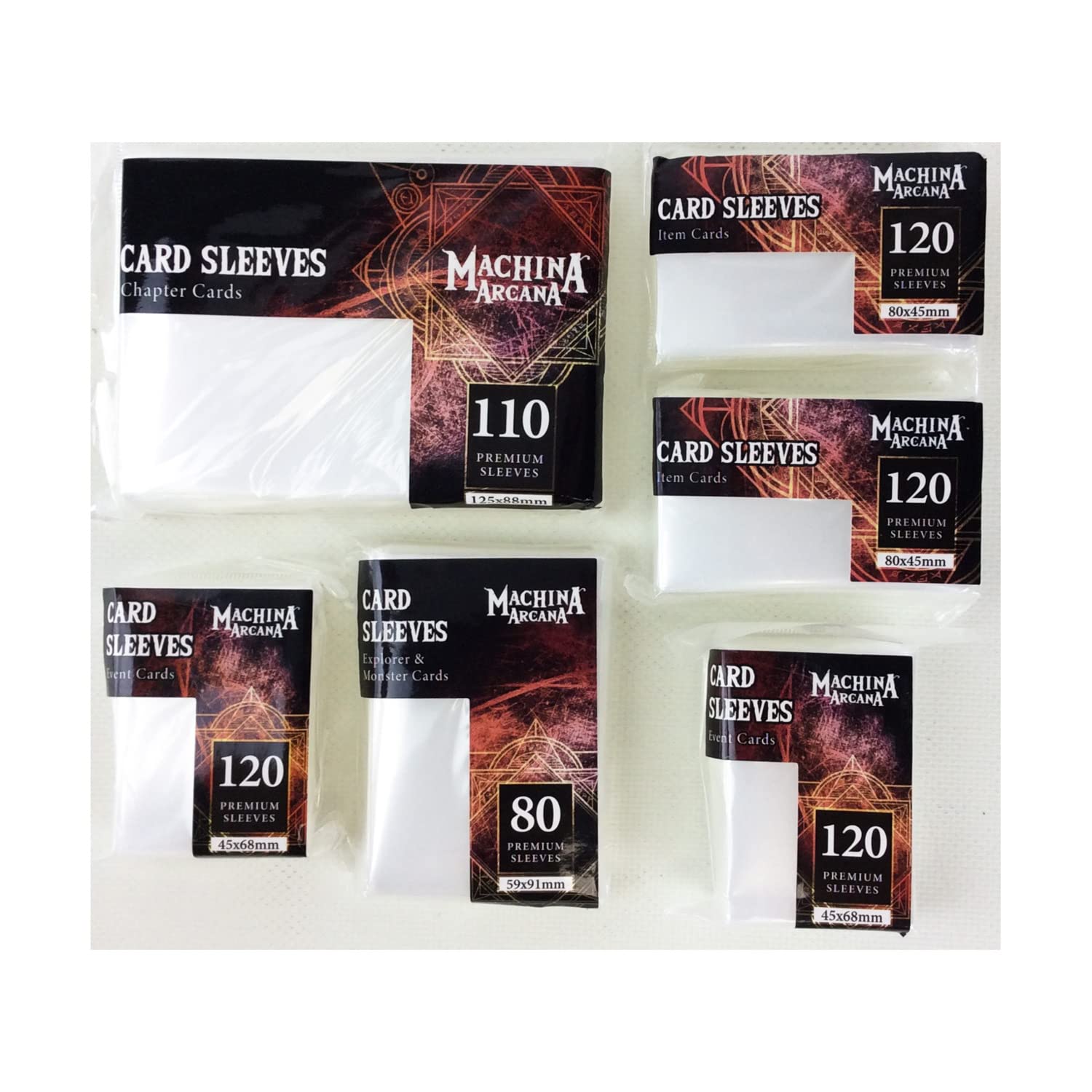 Giga Mech Games Machina Arcana Ultimate Card Sleeves Set (660 Sleeves, Clear Plastic, 2.5 x 3.5 inches) Toys