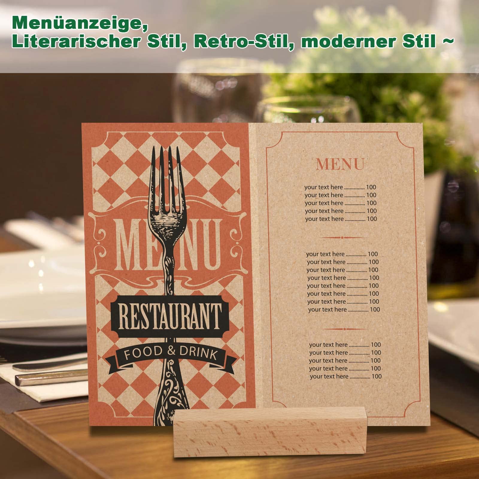 Gipizi Lot De 16 Porte-cartes En Bois De Hêtre Pour Mariage, Banquet, Fête, Numéro De Table, Menu En Bois Pour Restaurants (30 Pièces