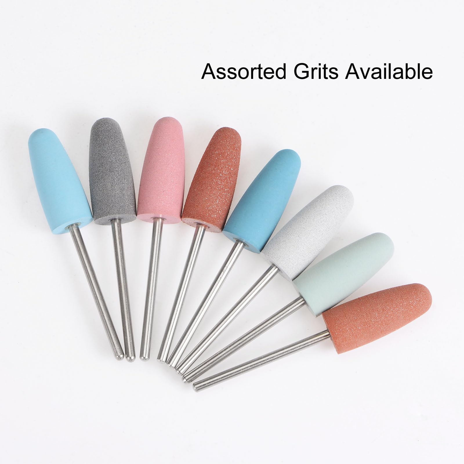 5-Pack Silicone Rubber Polishing Bits – 80 Grit, 10mm Diameter, Cone Shape For Rotary Tools, Grinding & Buffing Metal, Wood, Jewelry