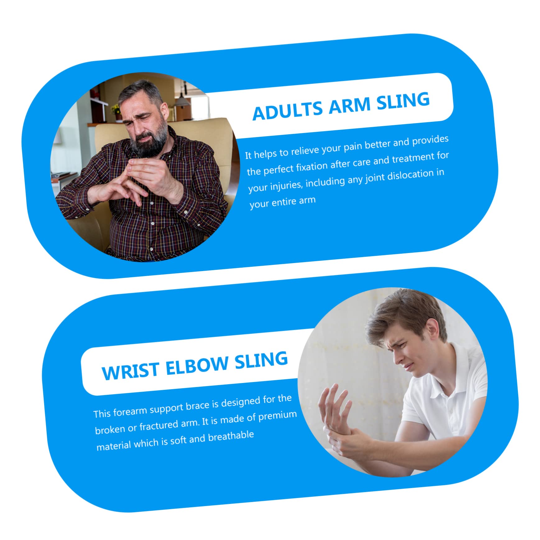 IWOWHERO Comfortable Forearm Support Brace Breathable Fabric Right Hand Brace for Fracture Arm Fixed Strap Sling Arm Shoulder Support