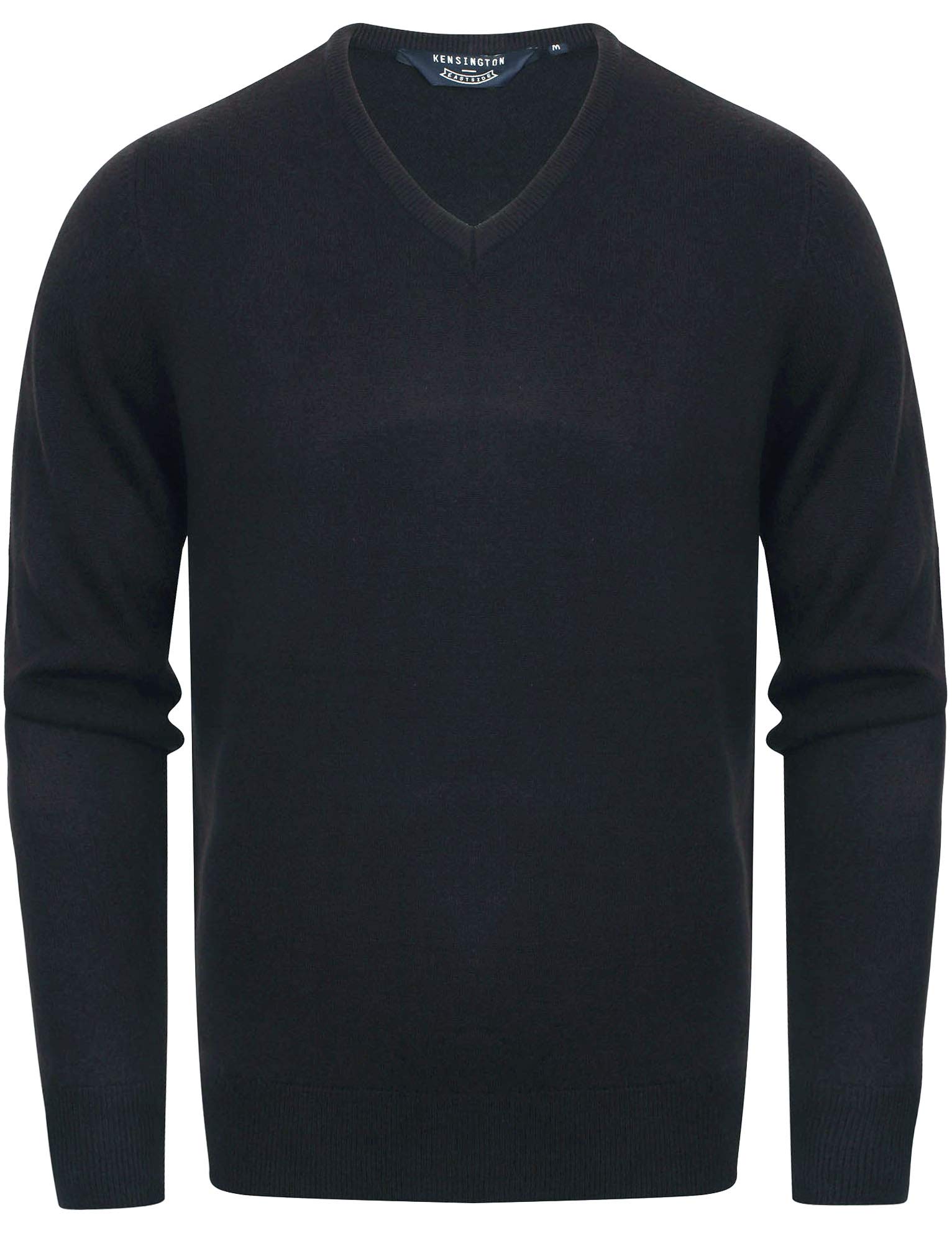 Kensington Eastside Men's Silvo - Dark Navy Silvo Soft Cashmillon V Neck Jumper In Dark Navy - M