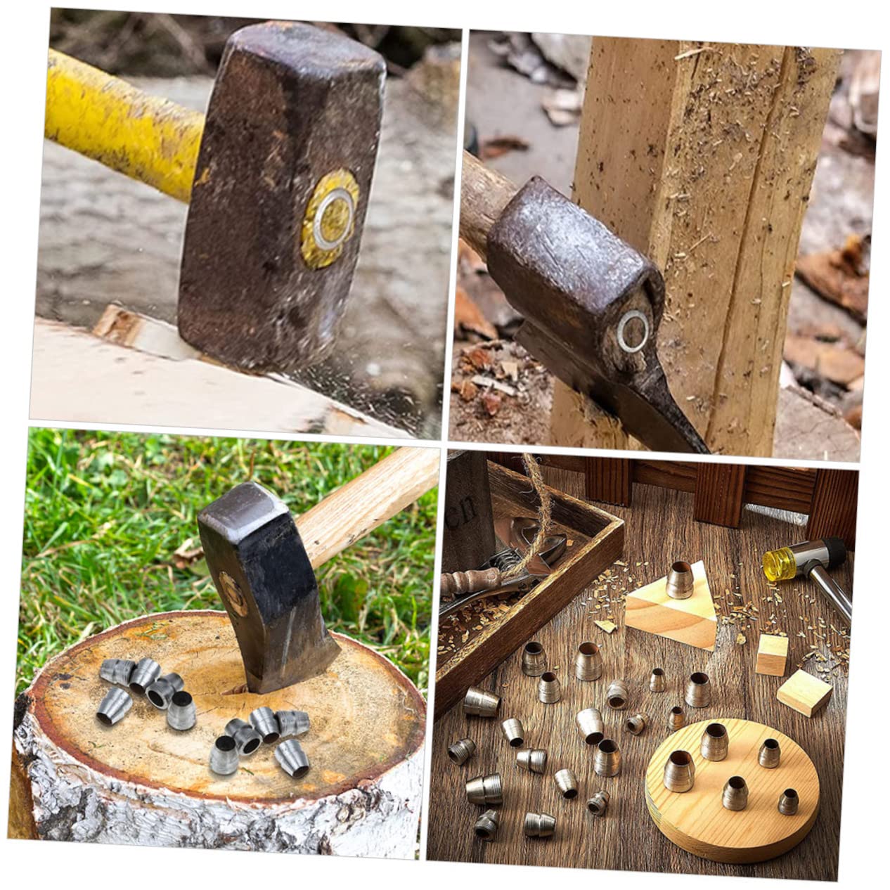 DOITOOL 60pièces Cales Coniques De Sécurité pour Poignées De Jardinage Renforts Portables pour Marteaux Et Outils De Jardinage