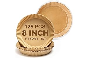 Air Fryer 8 Inch Round Liners (125 Pcs)