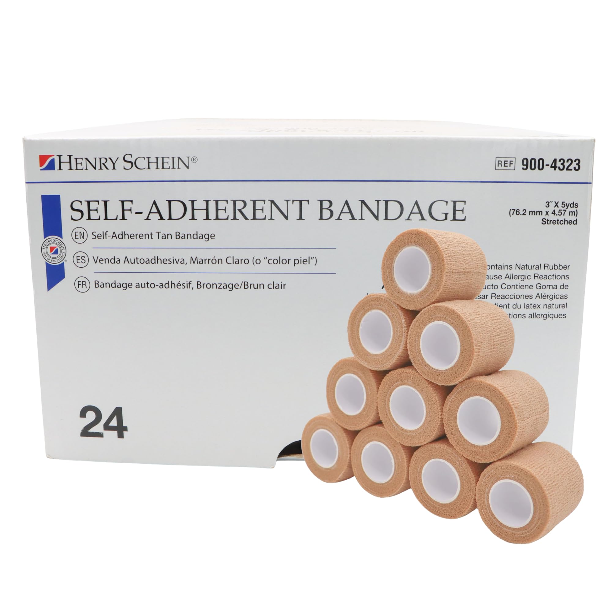 Henry Schein Self-Adherent Bandage, 6" x 5 Yds, Tan, Contains Latex, 12 Ct — Amazon image 9