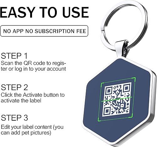 Miniatura 3 de Etiquetas de identificación personalizadas para perros con código QR, etiquetas de identificación para mascotas, etiquetas de identificación para