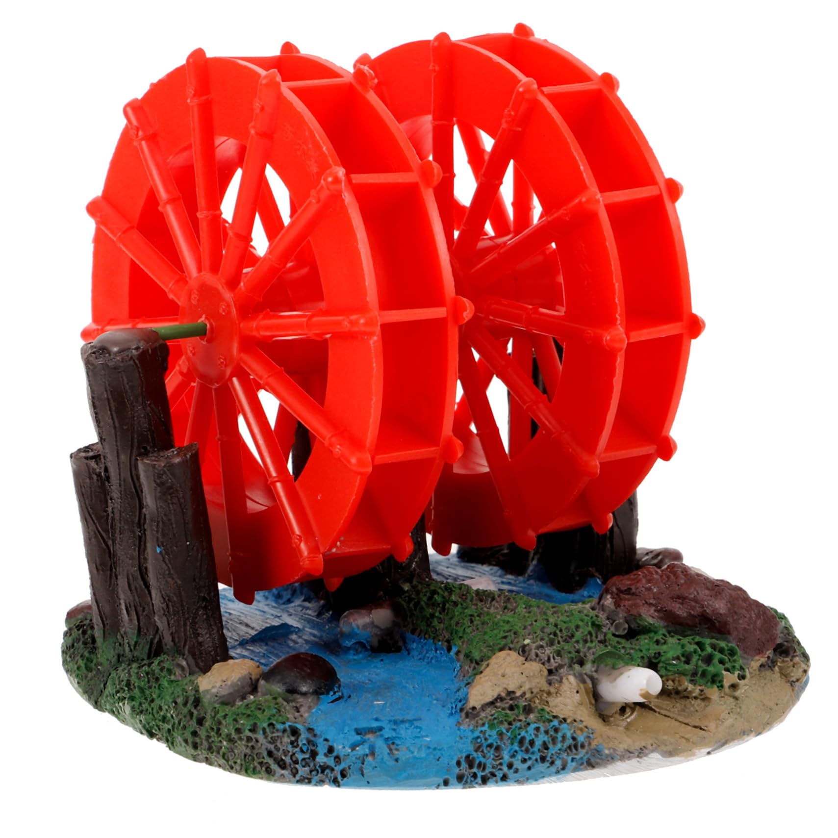 ULTECHNOVO 4 Pièces Ornement D'équipement De Moulin à Vent Accessoires D'aquarium Décoratif Roue à Eau pour Aquarium Décor D'aménagement Paysager D'aquarium Résine