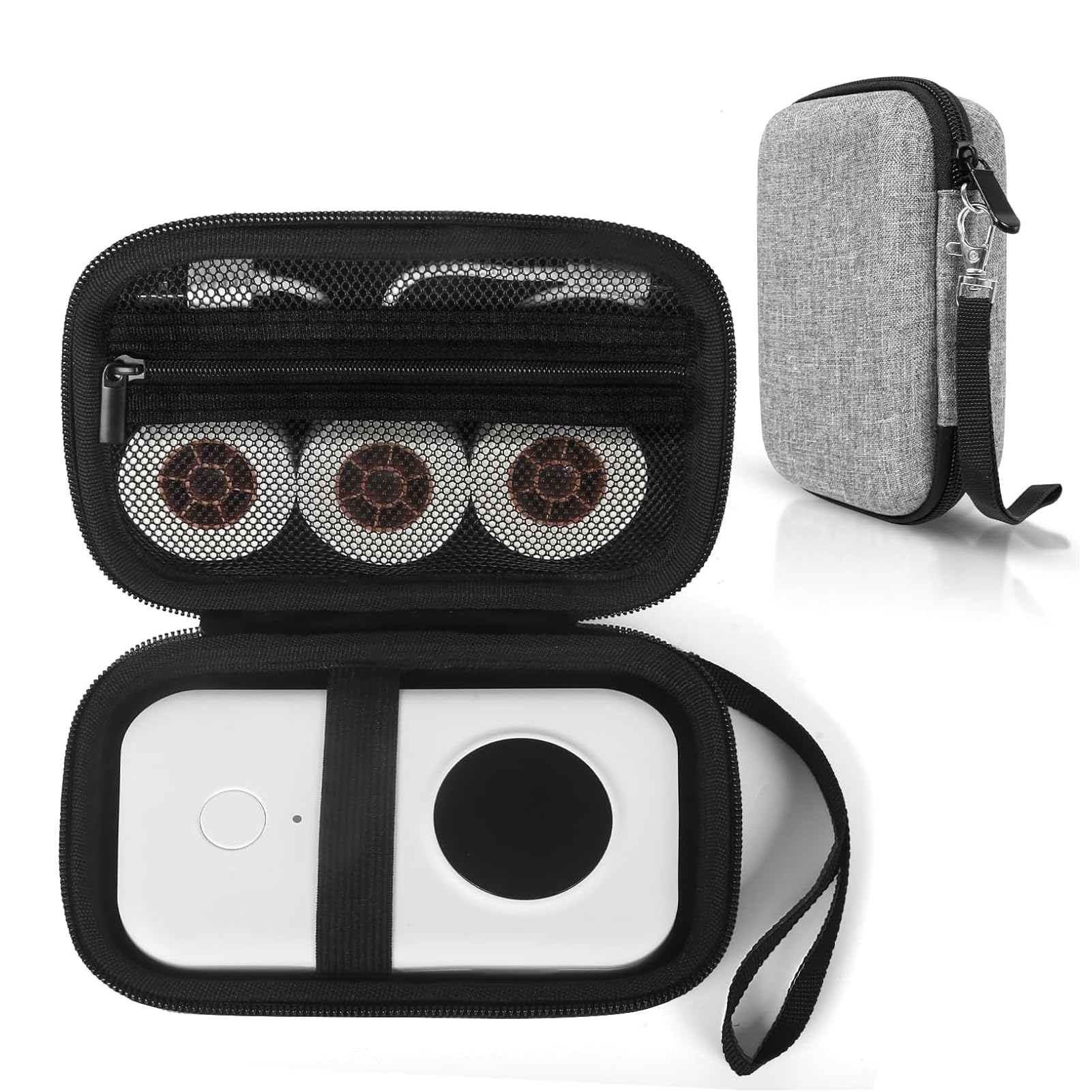 Yunseity D30 D35 Étiquettes pour Niimbot D11 Supvan E10 - Sac Voyage Stockage Rigide