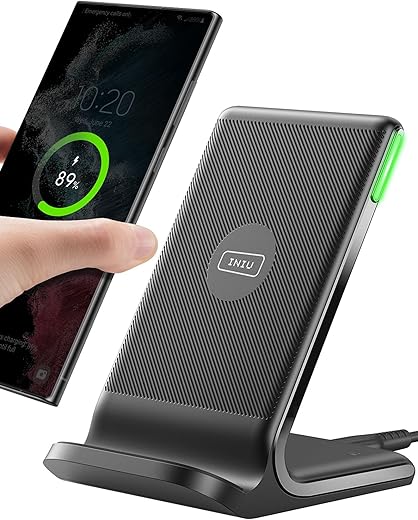 Caricatore Wireless, INIU 15W Ricarica Rapida Wireless Phone Charger Holder...