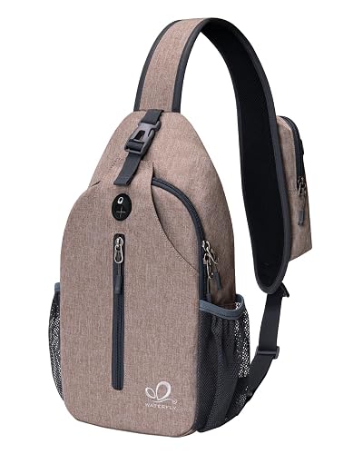 WATERFLY Crossbody Sling Backpack (Flaxen)
