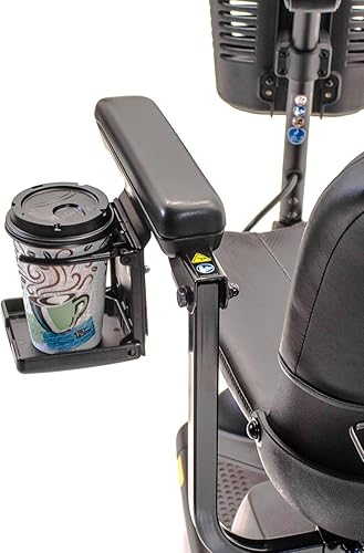 Miniatura 2 de Pride Mobility Portavasos plegable Go-Go Scooter C-Style Moldeado Asiento Apoyabrazos Negro