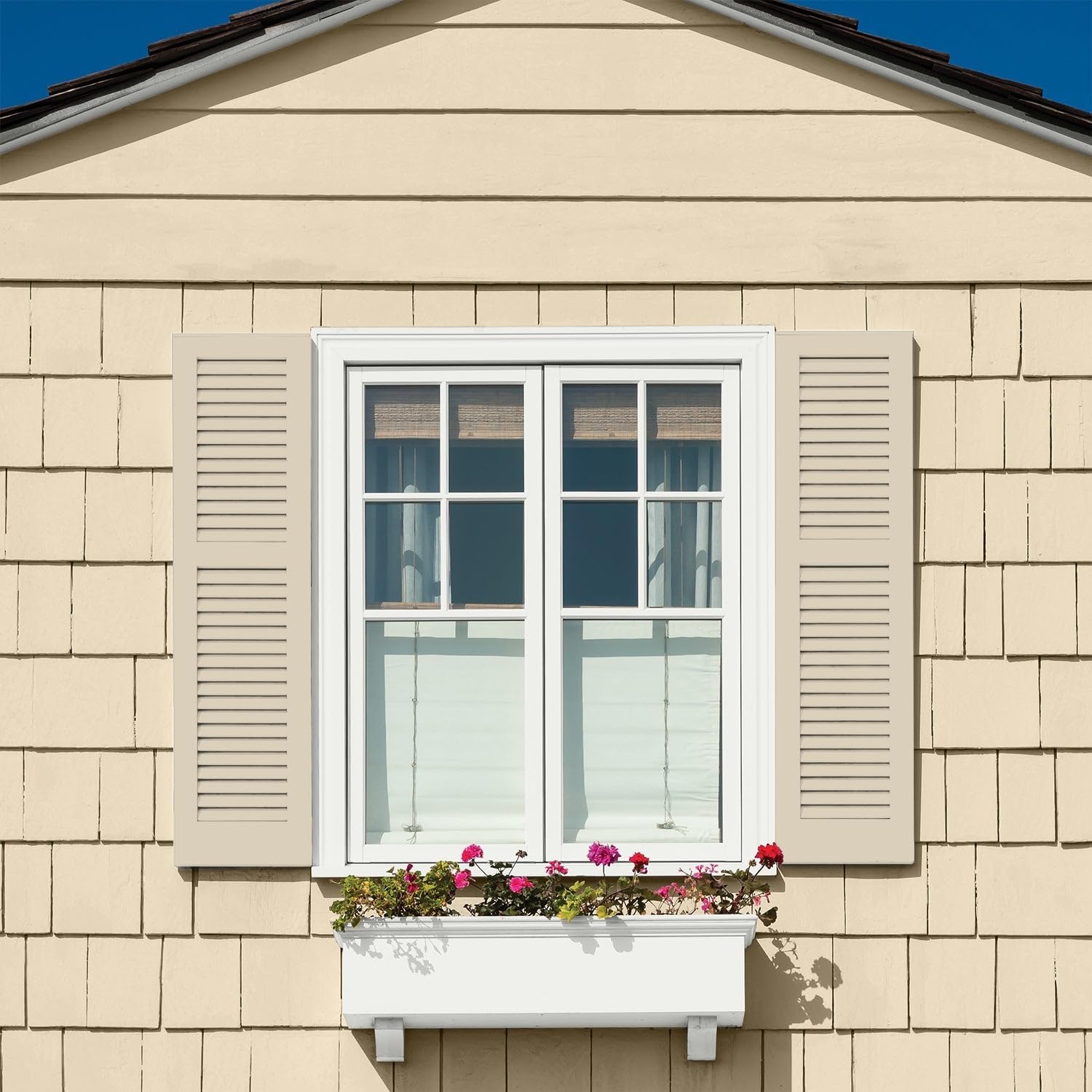 Glidden Exterior Paint + Primer: Beige/Toasted Almond, One Coat, Satin, 1-Gallon