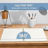 Vista 4 de Taja Spiral Lined Notebook, 8.5"x11" Notebooks for Work, Large A4 Journal for Women & Men, College Ruled Journaling Notebook for Writing, Plastic