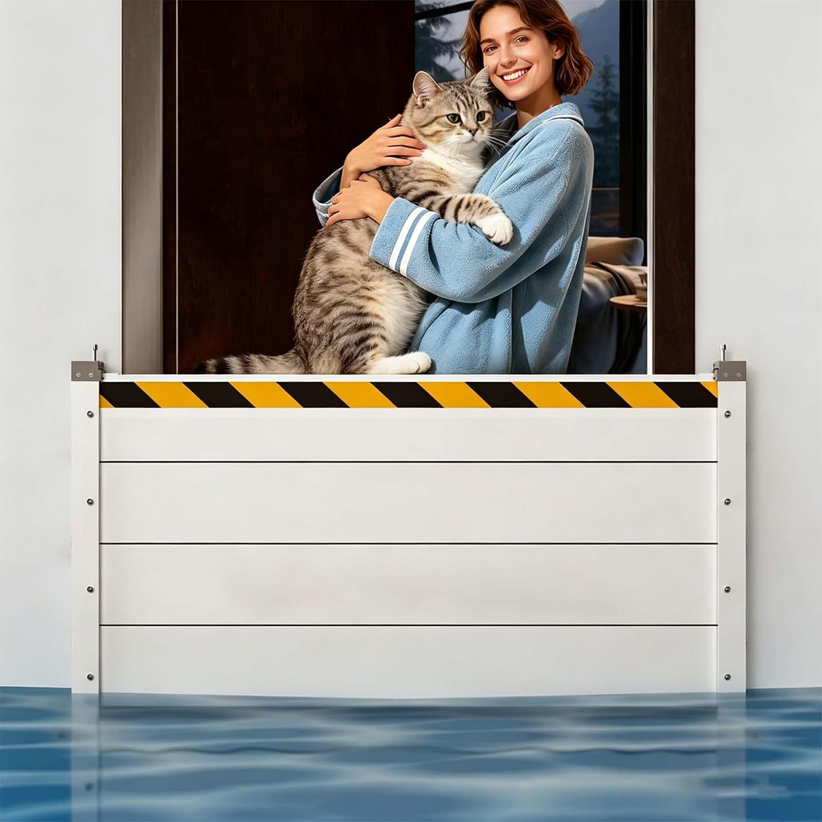 Protection contre les inondations amovible 100x40 pour porte et sous-sol étanche