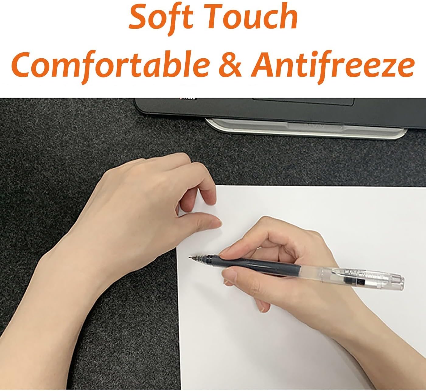 140x60cm Large Office Felt Desk Pad Mat, 140x70cm Computer Mat for Mouse Pad and Keyboard Mat, Anti-Slip Desktop Protection for Office Work Home Decor(LightGray,120x60cm)