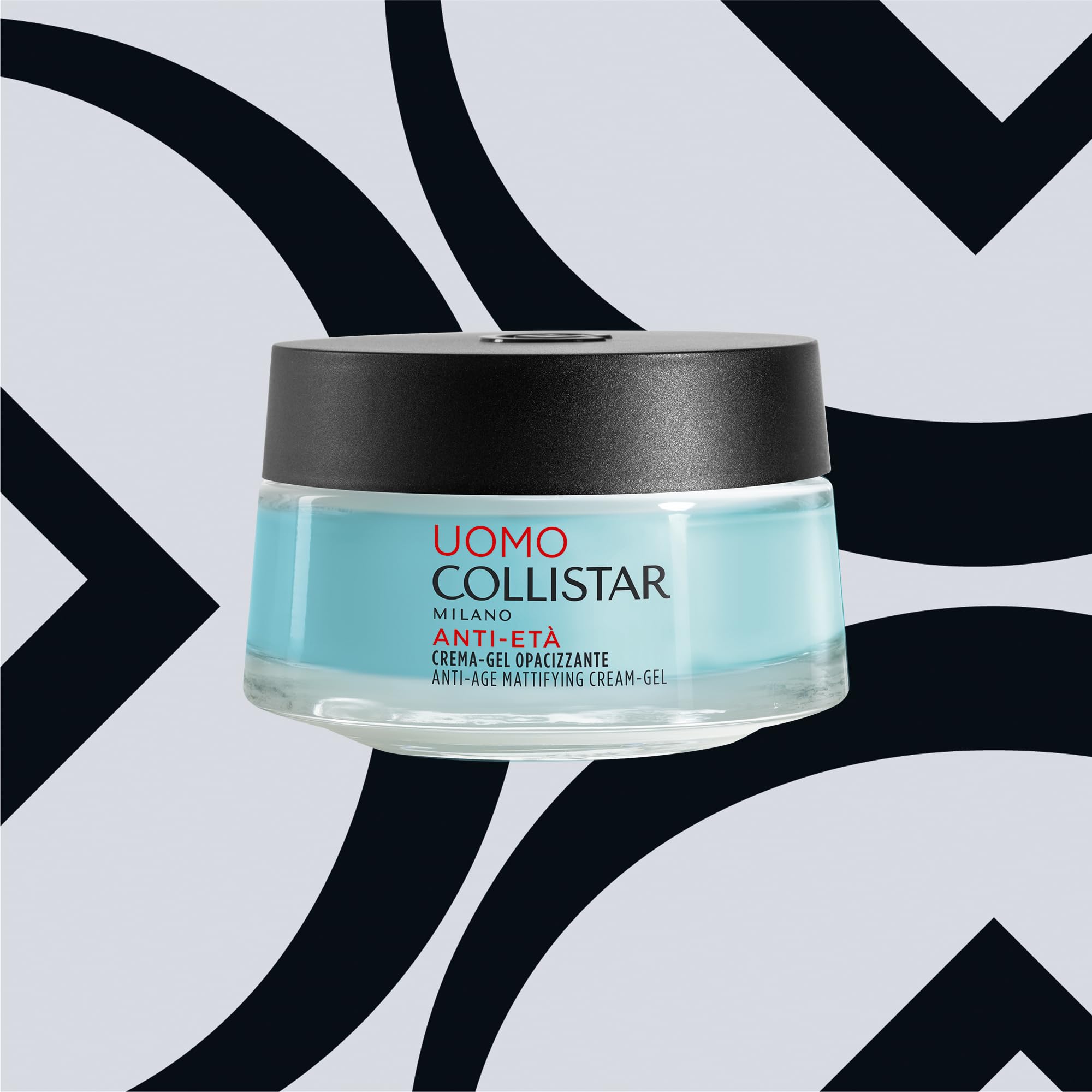 Collistar Gel crème matifiant anti-âge pour le visage spécialement conçu pour les hommes, texture gel crème légère qui pénètre rapidement, 50 ml