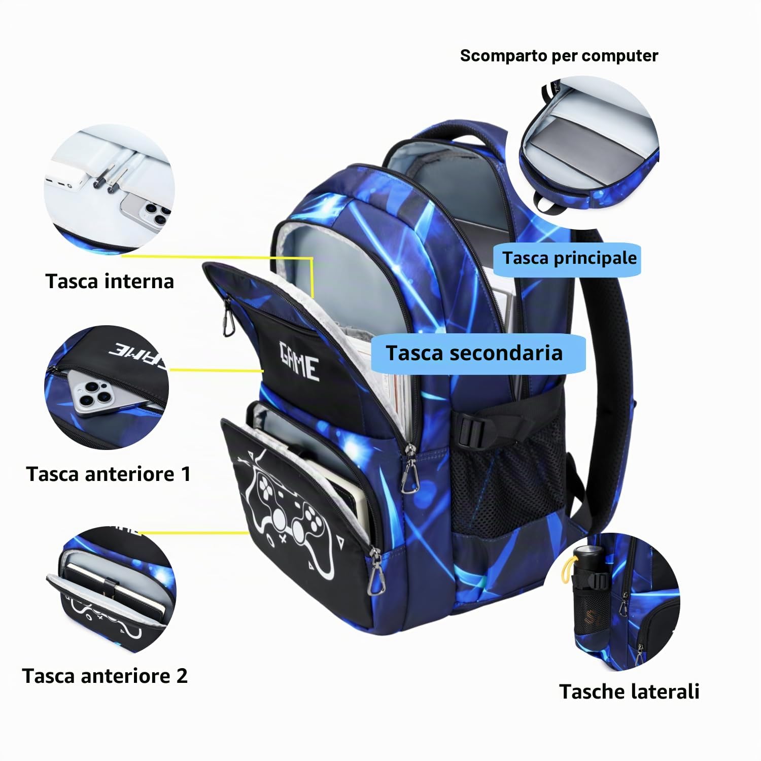 Lmwzh scuola for Zaino Secondario Zaino Per Adolescenti Resistente Di Grandi Dimensioni Impermeabile Riflettente