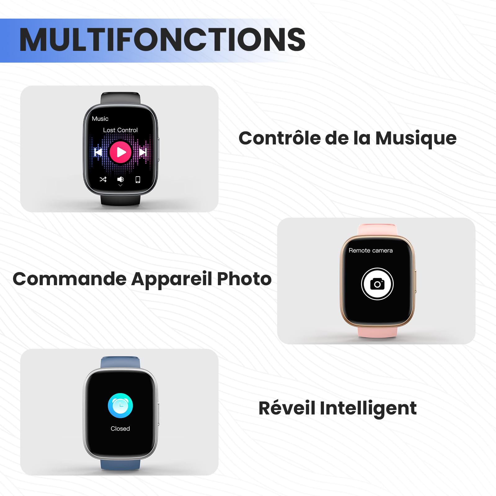 Cillso Montre Connectée 1,95" HD Smartwatch Appels Bluetooth 112 Modes Sportifs Cardiofréquencemètre SpO2 Sommeil IP68 Android iOS