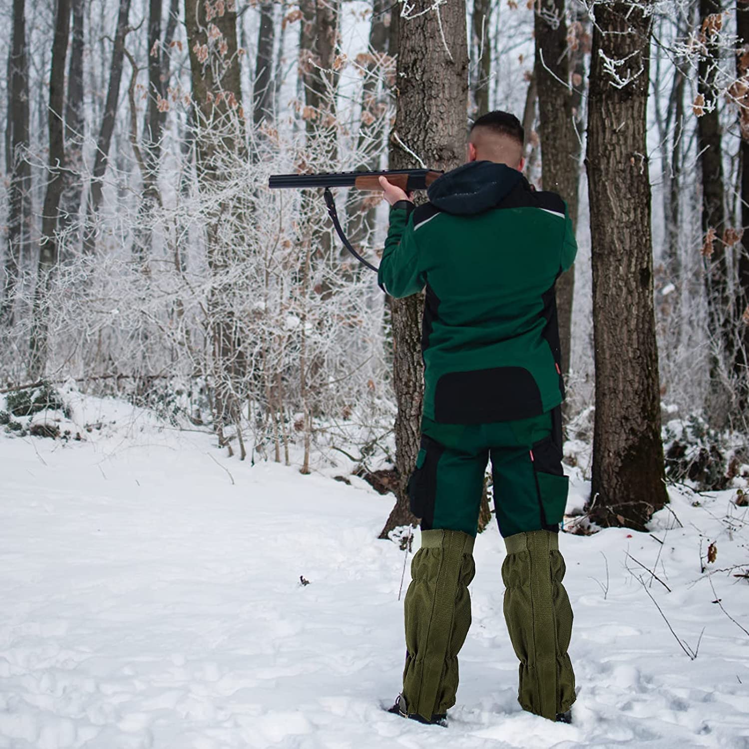 Polainas de Serpiente Impermeables Ajustables para Senderismo Caza Nieve
