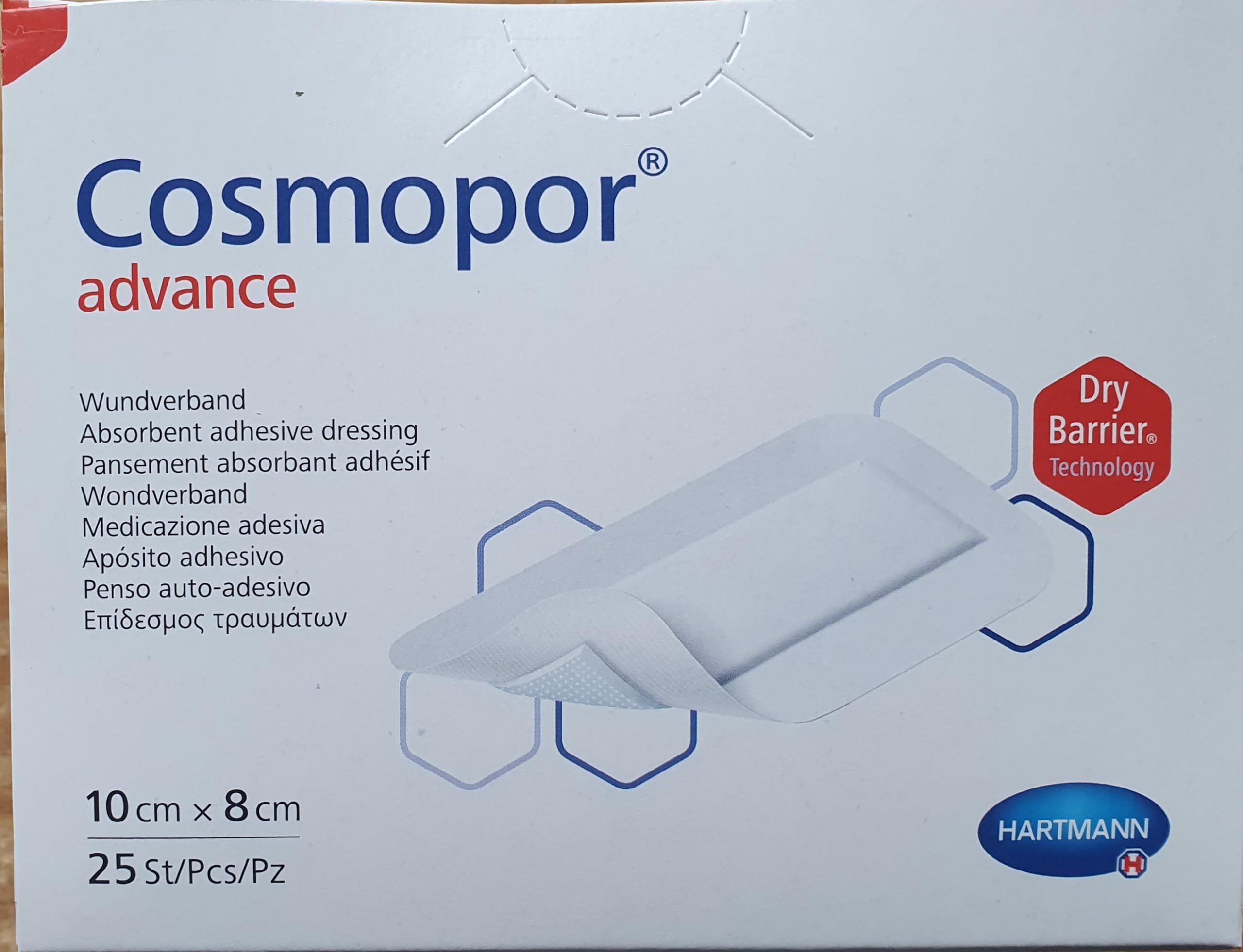 Hartmann Cosmopor E Sterile Adhesive Dressing Tape 10 x 8 cm 25's -HTC.900873A.A