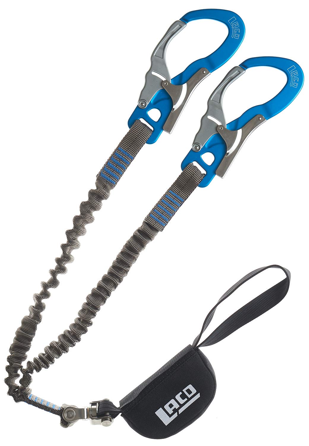 LACD Klettersteigset Ultimate Ferrata S mit mit Swivel (Drehwirbel) + Helm Protector 2.0 Midnight + Klettergurt Start 2.0 (Grösse S Taillenumfang = 68-100cm, Beinumfang = 40-60cm)