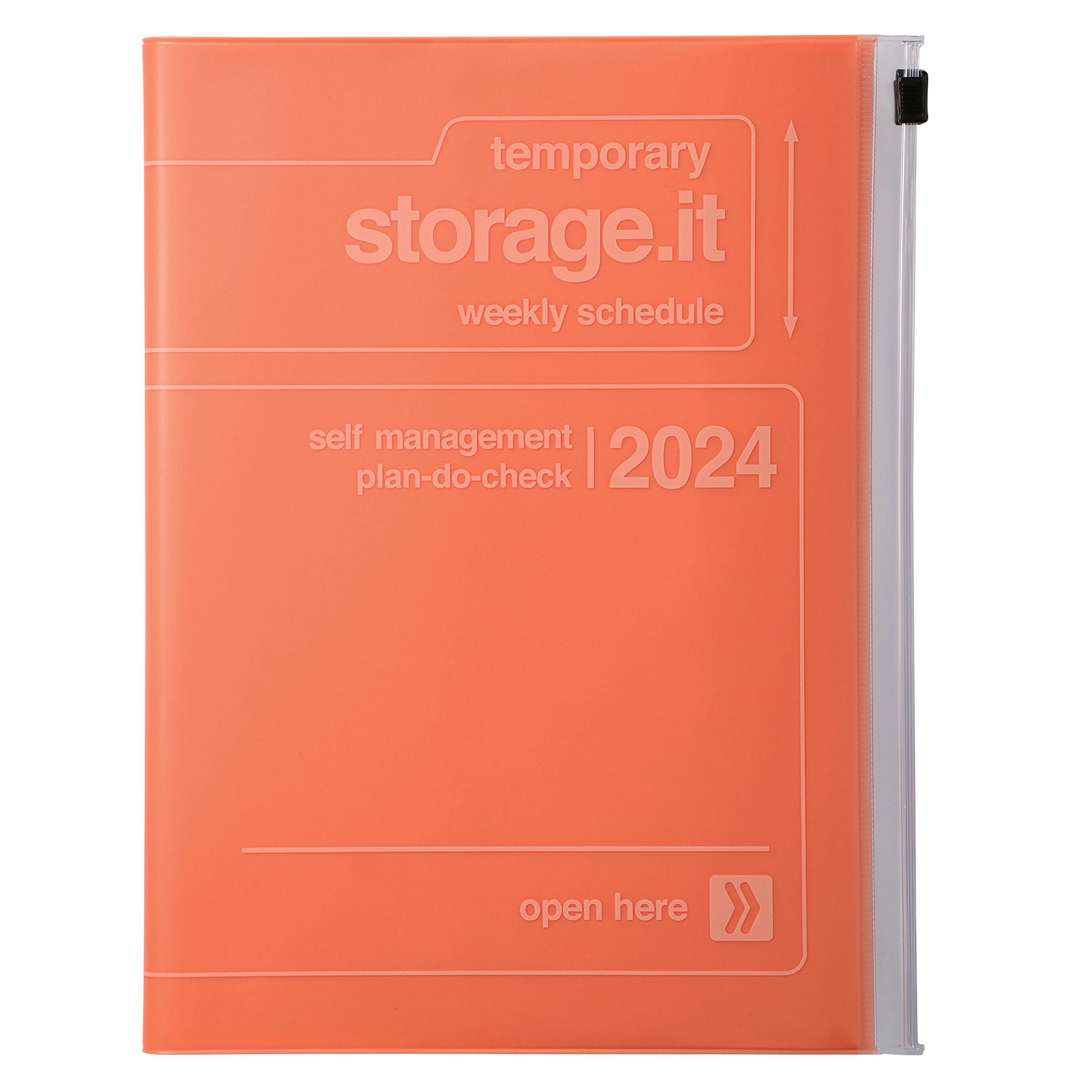 MARK'S 2023/2024 Taschenkalender A5 vertikal, Storage it // Orange