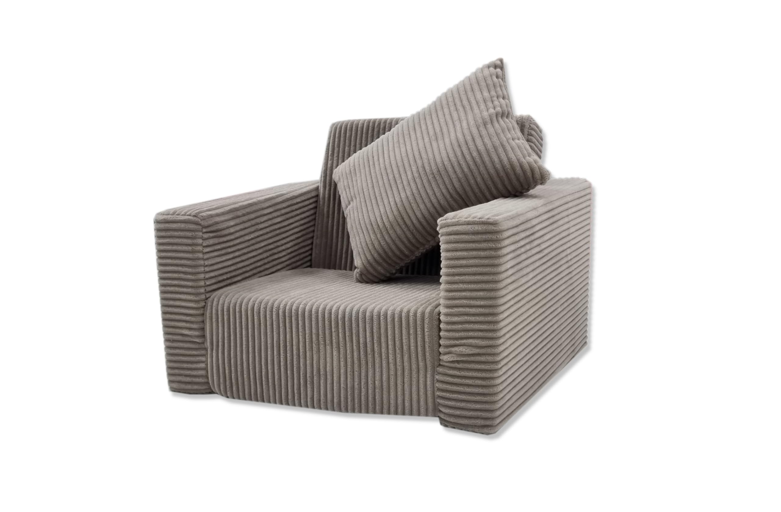Odolplusz Poltrona pieghevole per bambini - Mini poltrona accogliente - Mobili per la cameretta dei bambini - Beige in velluto a coste