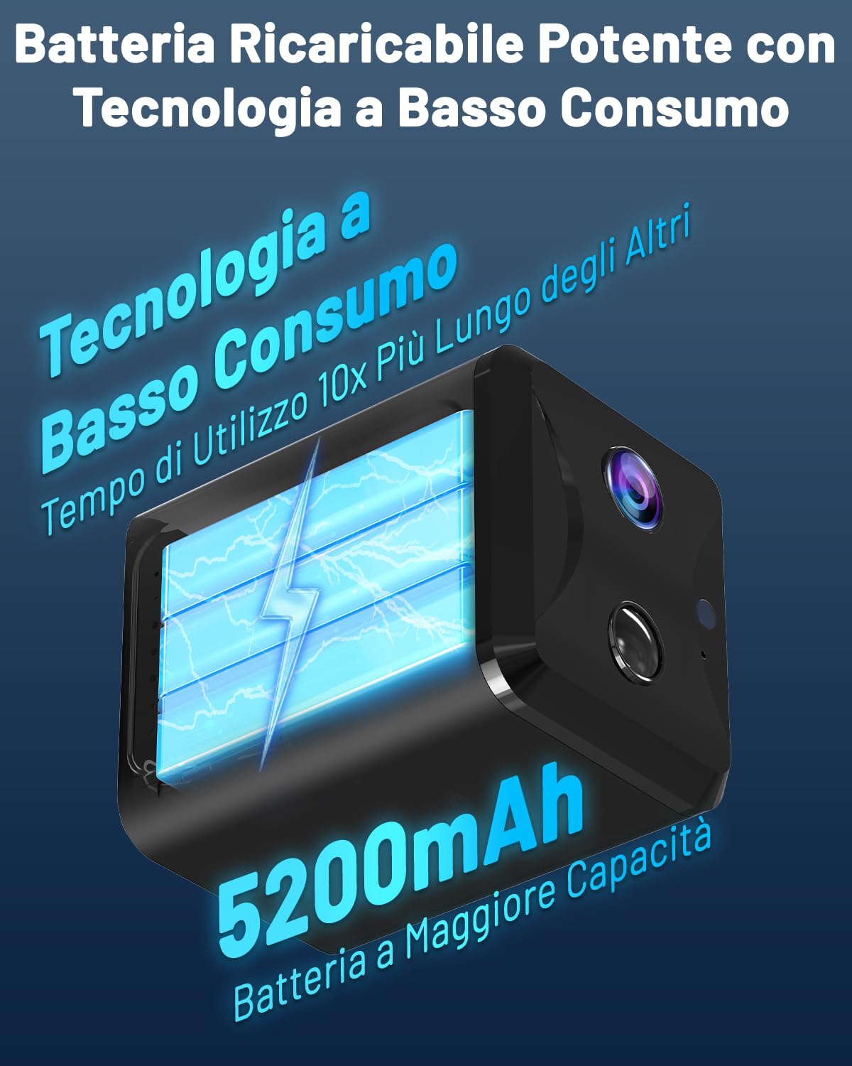 UCOCARE Telecamera con SIM, 2K Mini Telecamera senza WiFi con SIM 4G | Batteria 5200mAh, AI Rilevamento Movimento, Visione 160°, Visione Notturna, Interno/Esterno per Auto, Campeggio e Viaggi