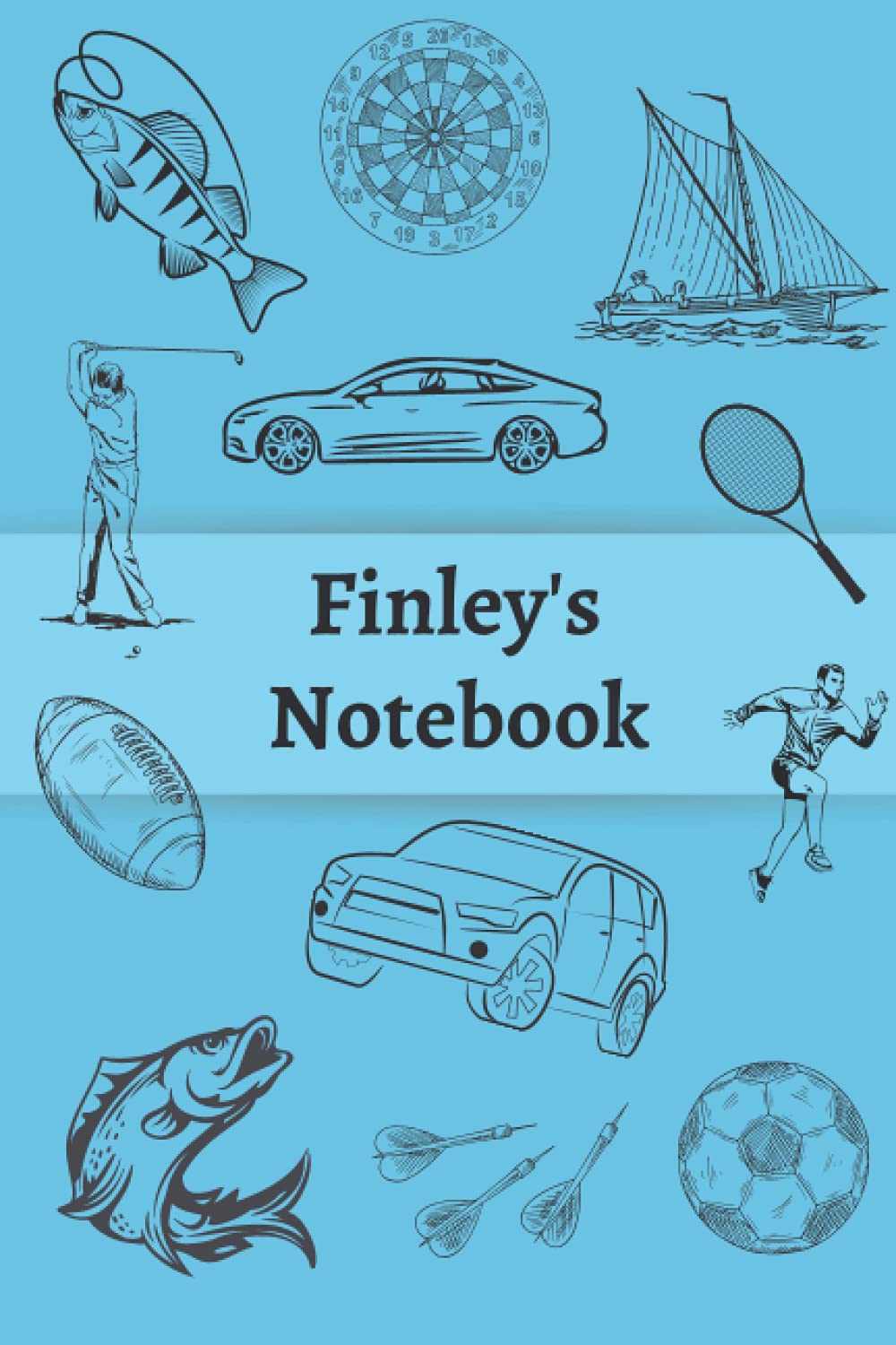 Finley's Notebook: 120 Lined pages, (6”x 9”), Personalised Notepad, Note Pad, Notes, Birthday Present