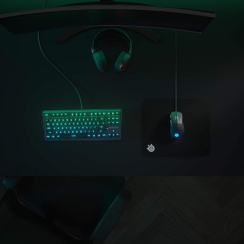 Vista 67 de SteelSeries QcK Gaming Mouse Pad - XXL Cloth - Peak Tracking and Stability - Esports Mousepad - Never-Slip - Full Desk Coverage Negro