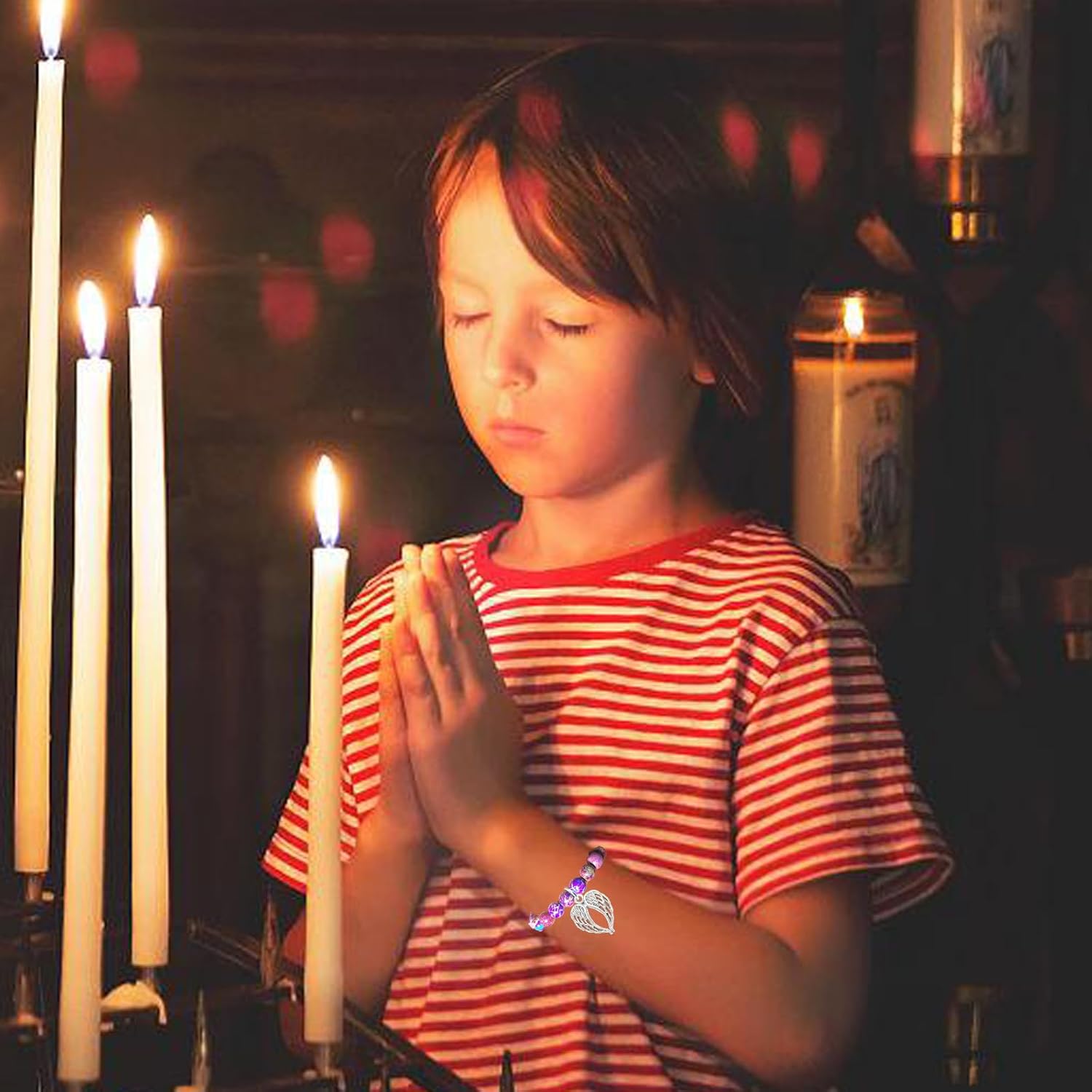 Sympathy Gift Memorial Gifts for Loss of Loved Ones, In Memory of Mother Father Memorial Bereavement Bracelet with Angel Wings Charm - Image 4