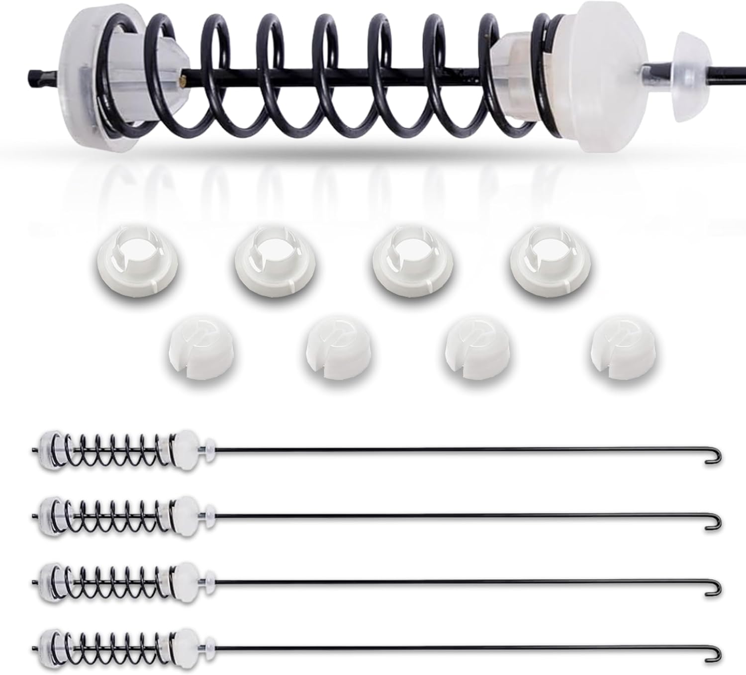 WTW4800BQ0 WTW4800BQ1 WET4027HW0 WTW4616FW2 WTW4815EW0 WTW4815EW1 WTW4816FW1 WTW4816FW2 WET4027HW1 Washer Suspension Rod Kit (4Pcs) For Whirlpool WTW4616FW1 WTW4810BQ0 WTW4810EW1 WTW4816FW0 WTW4850BW1