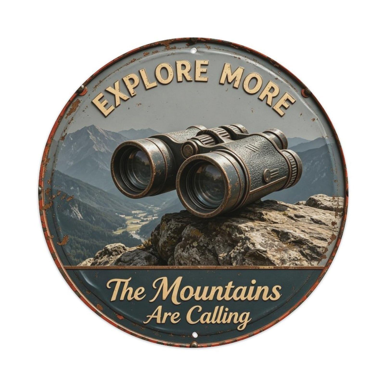 The Mountains Are Calling Metal Tin Sign Plaque