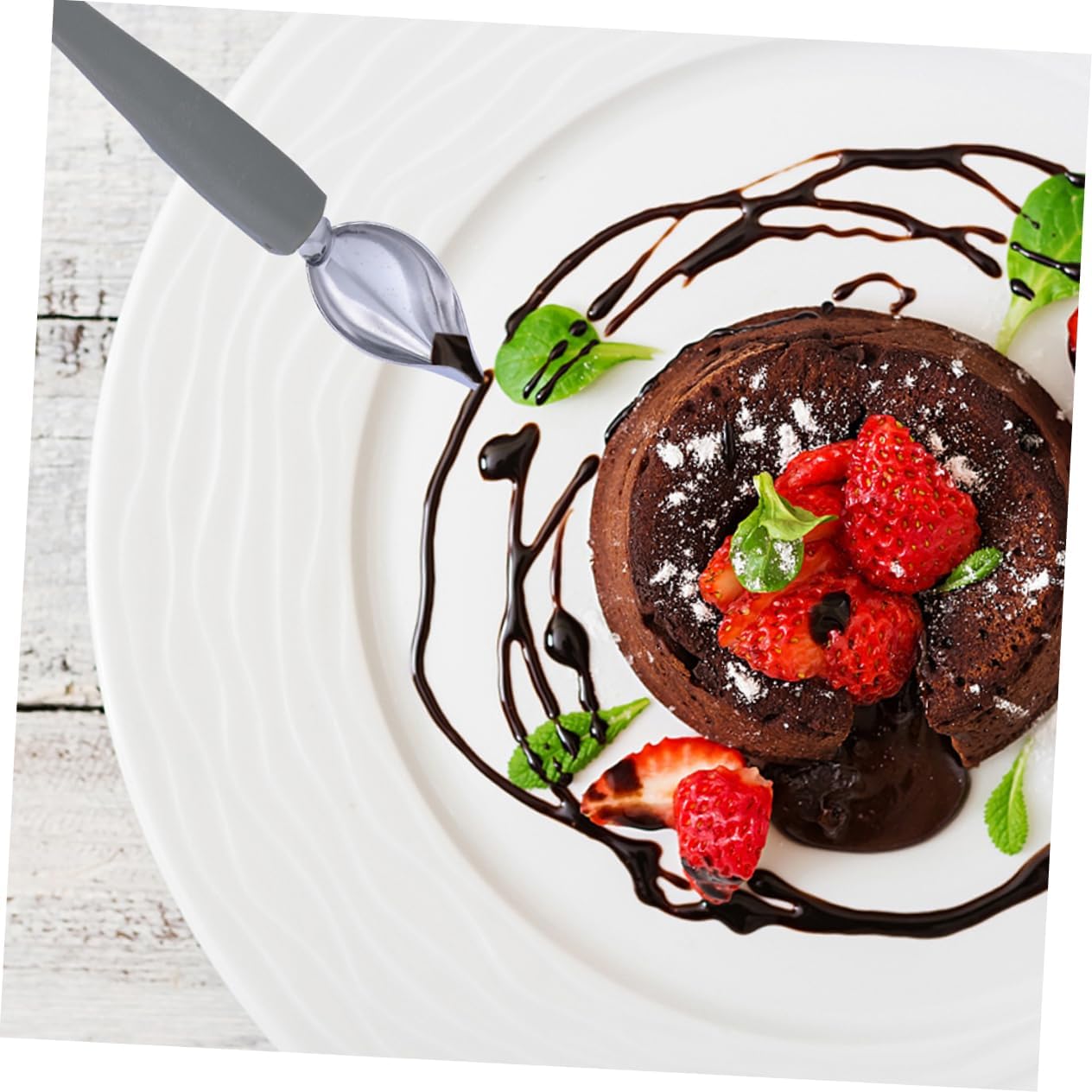 Stainless Steel Saucier Spoon for Coffee and Cake Decoration