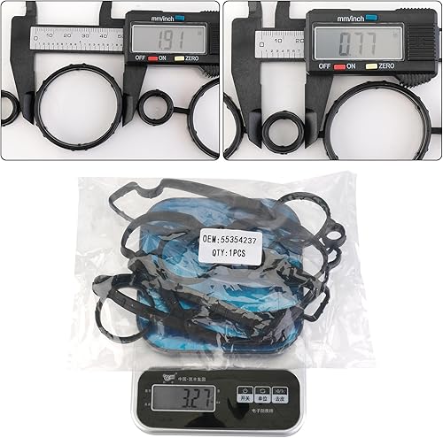 Miniatura 6 de VS50779R Junta de tapa de válvula compatible con Chevy Aveo Aveo5 Cruze Sonic Trax Pontiac G3 G3 Wave Saturn Astra 1.6L 1.8L 55354237 VS50656