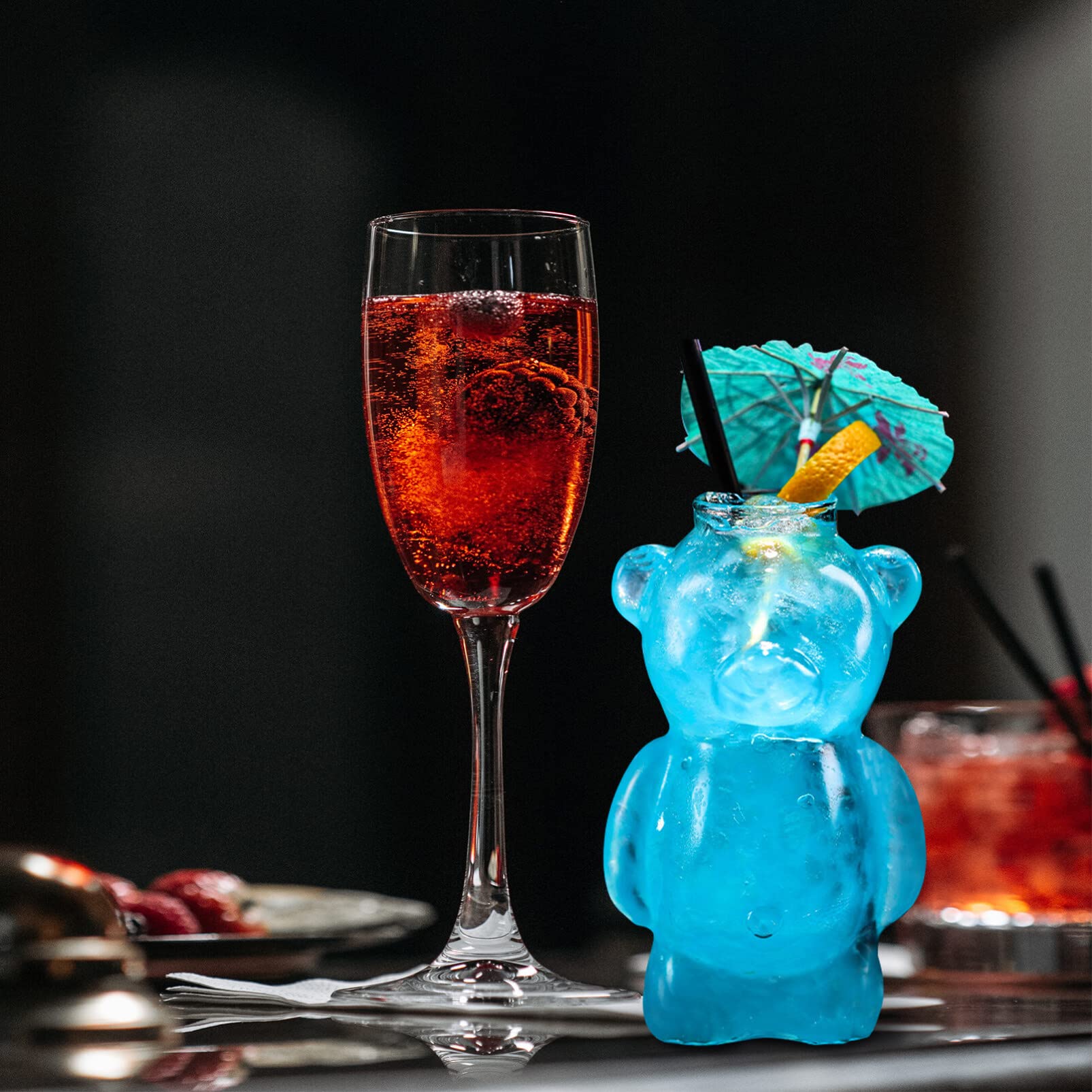 HOLIDYOYO 1pc Bear-shaped Cocktail Cup Creative Bar Wine Glass Smooth Rim for Restaurant Home