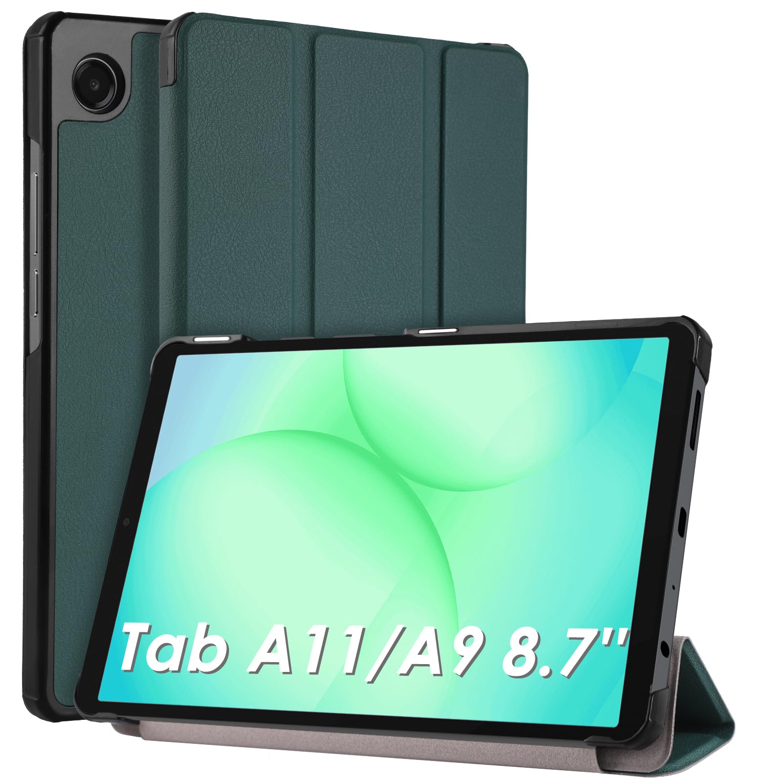 – Case Compatible with Samsung Galaxy Tab A11 / A9 8.7'', Ultra Slim Smart Leather Cover with Stand Function Compatible with Samsung Galaxy Tab A11 / A9 8.7'' Tablet, Green
