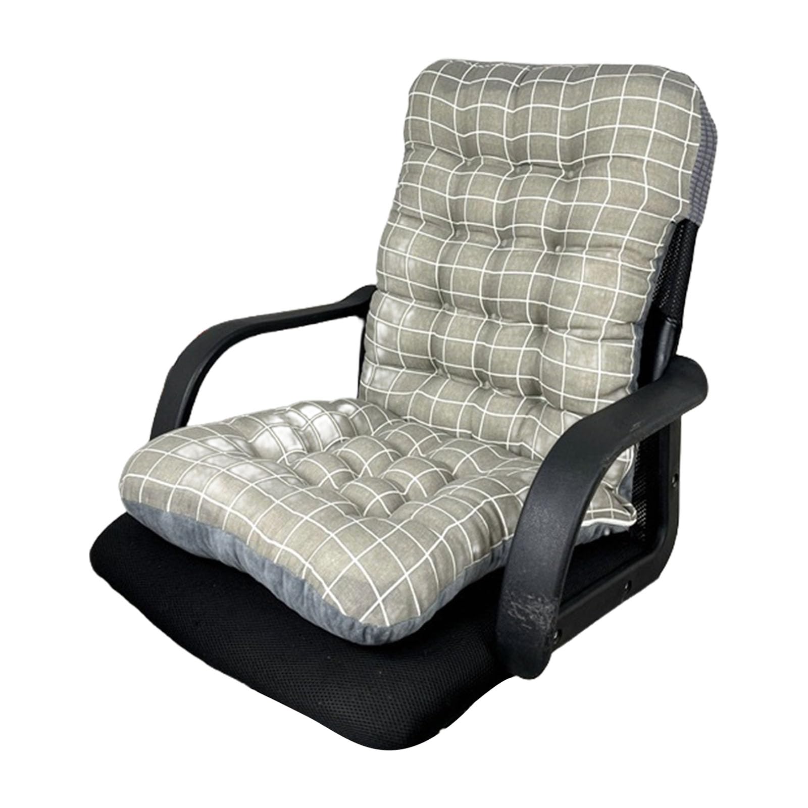 ZEPFJHE Supportive High Back Chair Cushions for Indoor and Outdoor Relaxation, Secure Attachments with Tie Outdoor Chaise Lounges Cushions