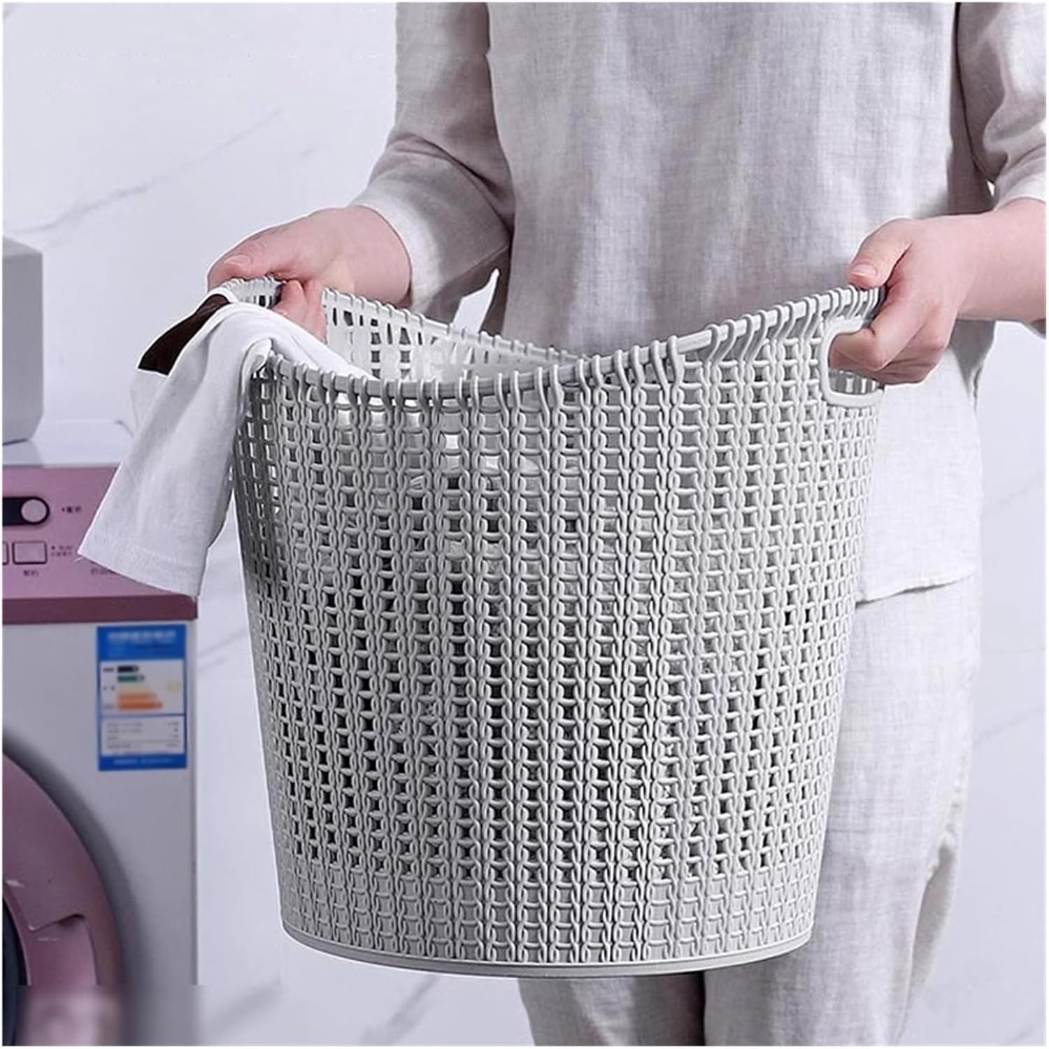 Storage Bucket Large Capacity Thick Laundry Basket Towel Plastic Frame