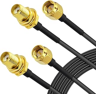Superbat SMA Kabel WLAN Antenne verlängerungskabel 5m 2Stk:SMA-Stecker auf Buchse Kabel, Verlustarmes RG174 Koaxialkabel für 4G LTE, 5G Modem, Router, WIFI Antenne,Ham Radio/GPS/WiFi/SDR Ausrüstung