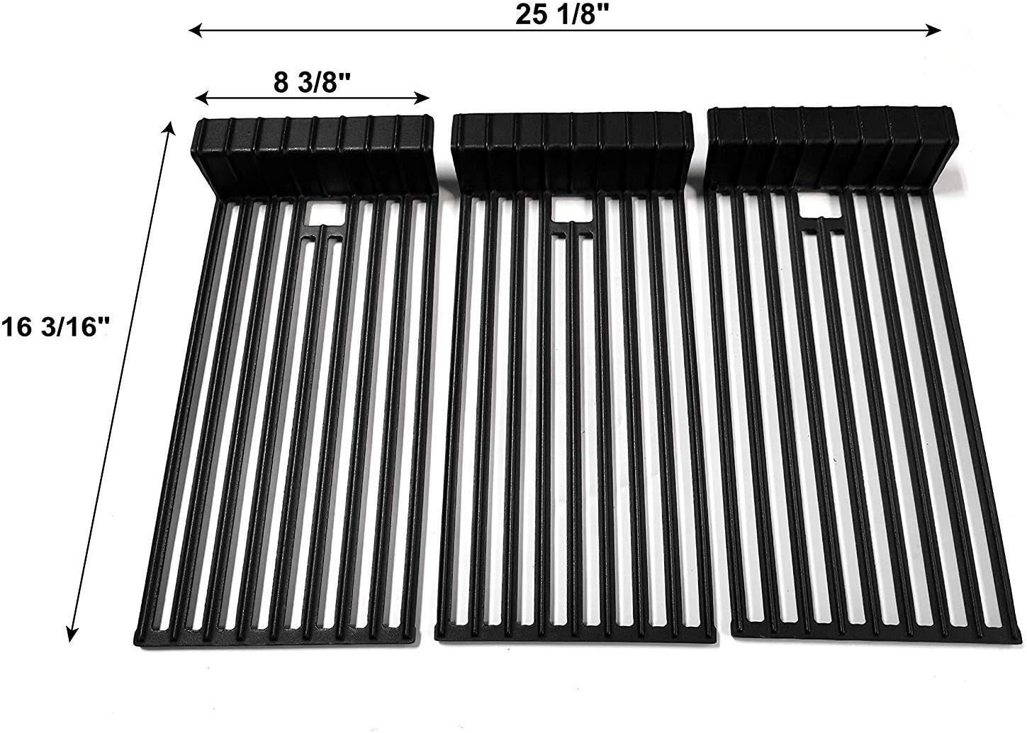 PETKAO Gas Grill Cooking Grid Grates for Broilmaster D3, Broilmaster P3, G3, S3, U3 Gas Grills, Matte Porcelain Coated Cast Iron, 3PCS : Patio, Lawn & Garden