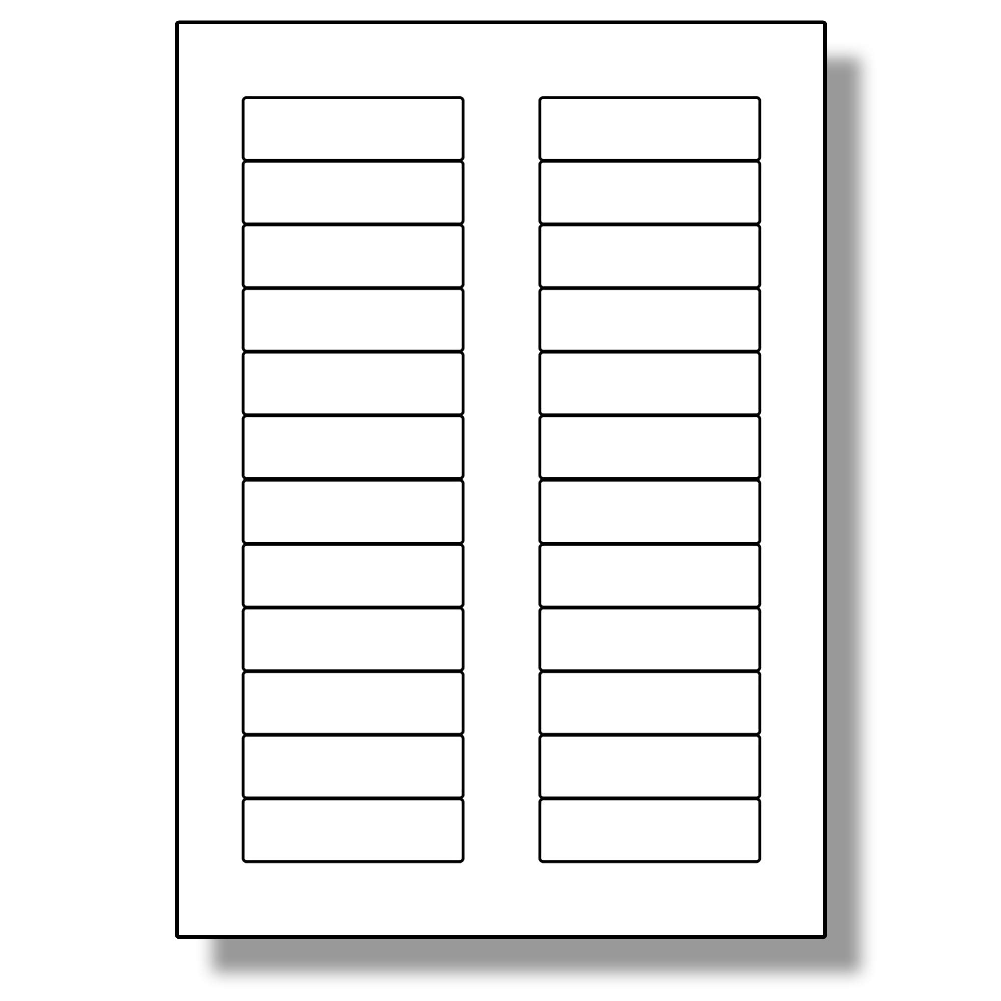 Label Planet® 24 Per Page/Sheet, 50 Sheets (1200 Sticky MINI Data Cartridge Labels), White Blank Matt Plain A4 Stickers for Laser/Copier or Inkjet Printer, UK LP24/72, 72 x 21.1 MM, General Purpose