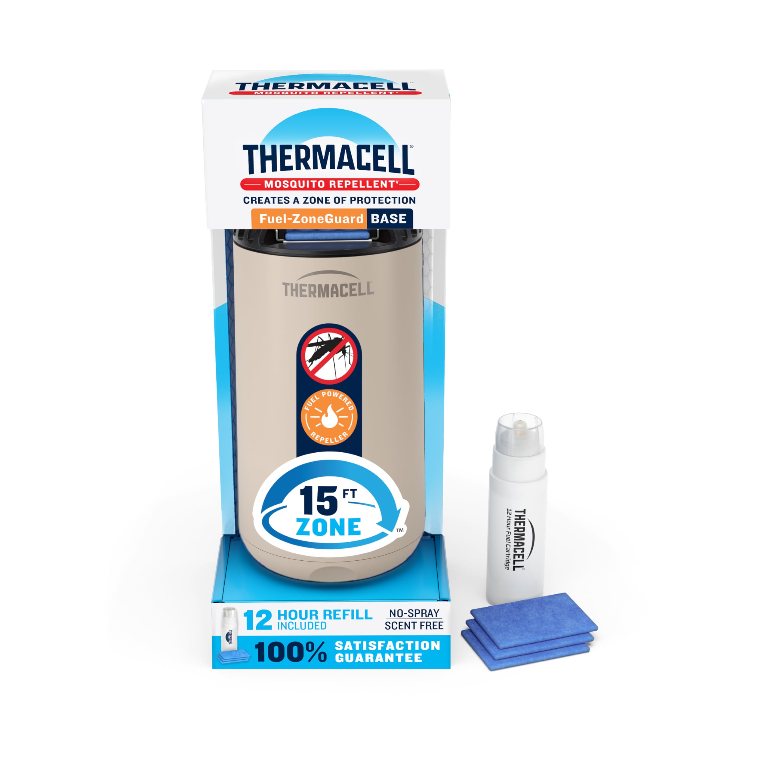 Thermacell Patio Shield Mosquito Repeller; Highly Effective Mosquito Repellent for Patio; No Candles or Flames, DEET-Free, Scent-Free, Bug Spray Alternative; Includes 12-Hour Refill