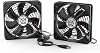 ELUTENG Dual 120mm USB Fan with 3 Speeds 5V Ventilator Fan Portable Cooling Fan Rechargeable Compatible for Laptop Receiver DVR Playstation Xbox Desk Computer Cabinet Cooling