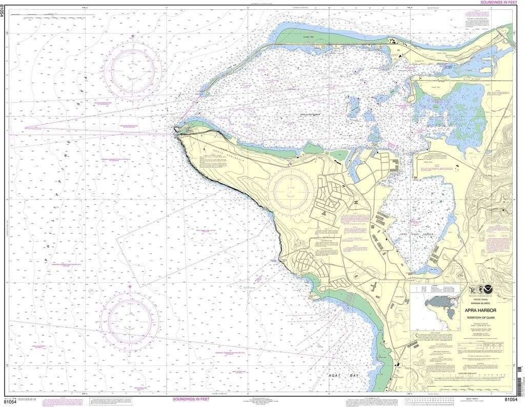 NOAA Chart 81054: Mariana Islands Apra Harbor, Guam