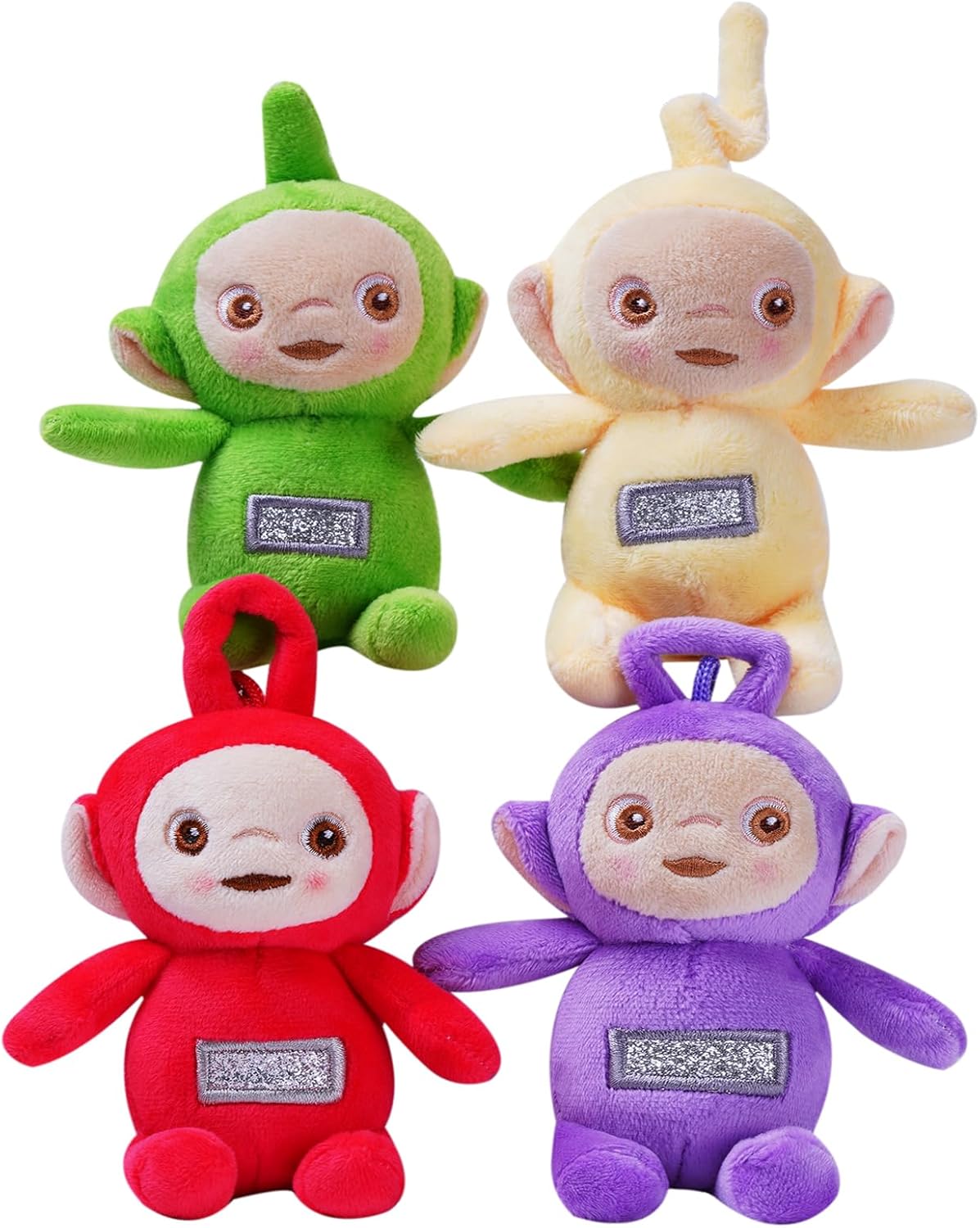 Teleatuandbbies Plush Toys, Soft Plush Keychains, Collectible Stuffed Dolls. 4in Gifts for Boys and Girls. (4pieces in a Set