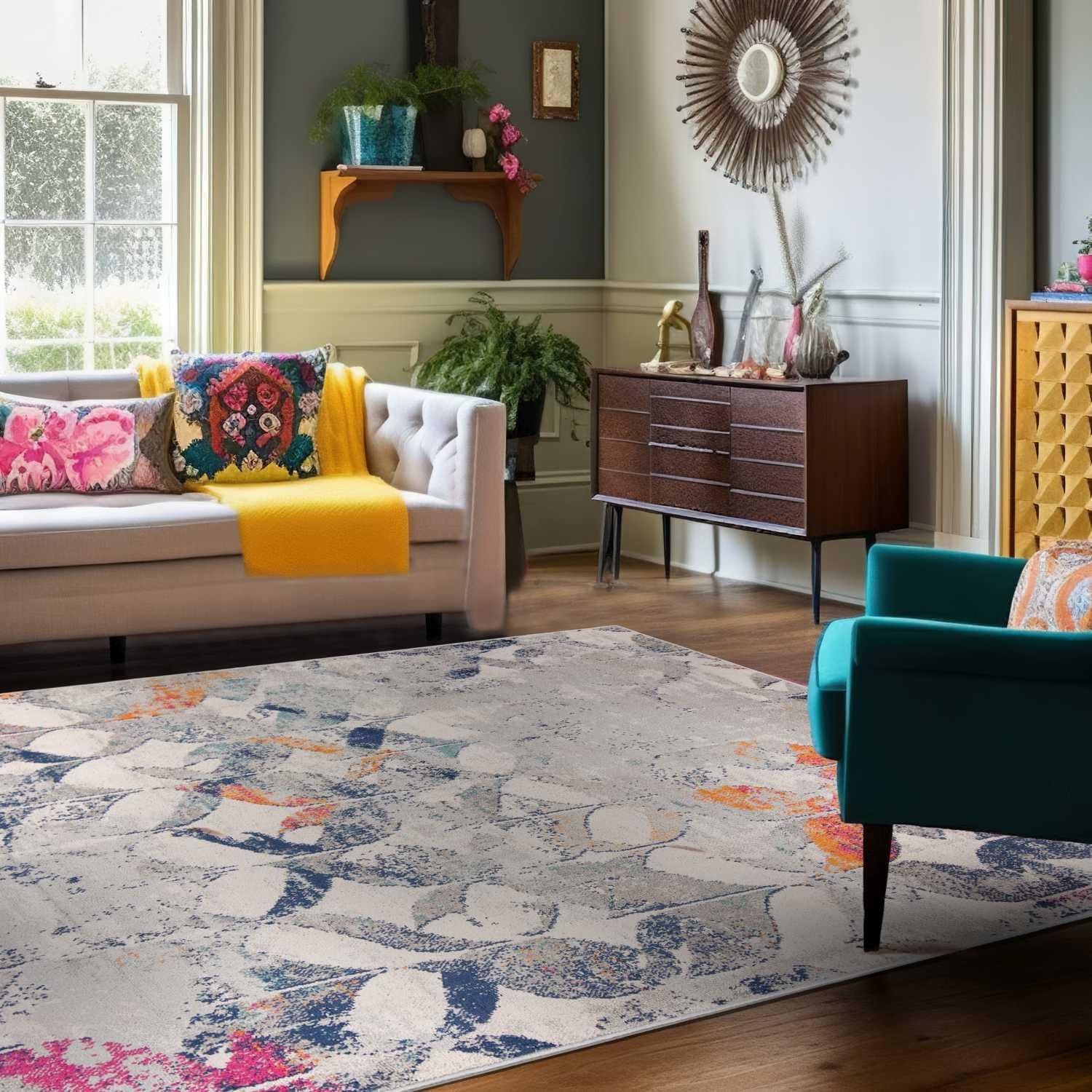 Waschbarer Teppich 'Unter Dem Meer' – 80x150 Cm, Bunt, Rutschfest, Für Wohnzimmer & Schlafzimmer