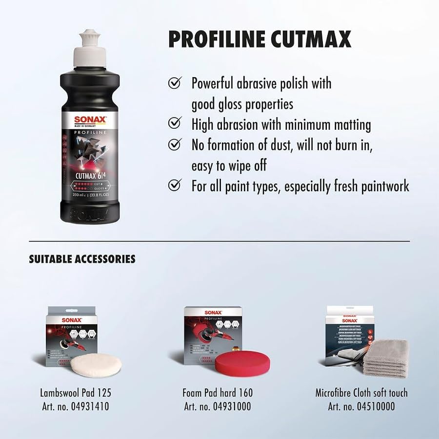 Sonax Cut Max Scratch Remover, 250 ml - 246141